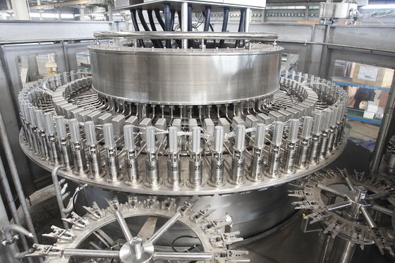 Electric Volumetric Liquid Filling Machine , 36000BPH Water Bottling Equipment