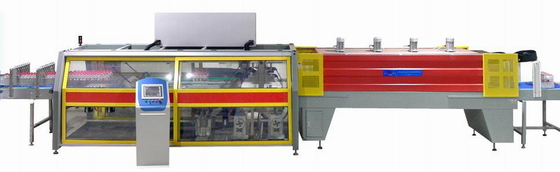 High Speed BS Full Automatic Bottle Packaging Machine Hot Shrinking , Touch Screen