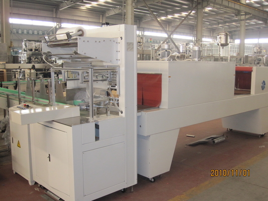 High Speed BS Full Automatic Bottle Packaging Machine Hot Shrinking , Touch Screen
